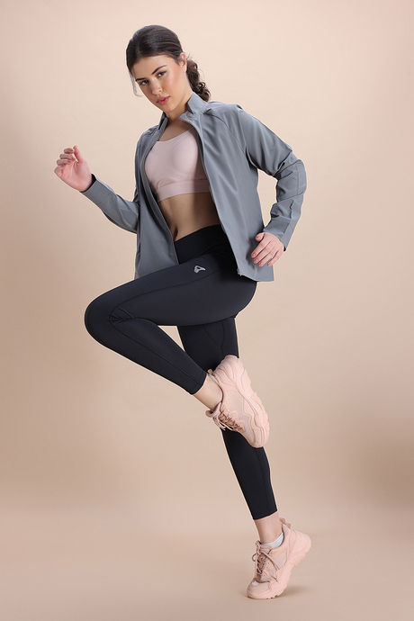 Zelocity Quick Dry Relaxed Fit Gym & Training Jacket - Foggy Grey — image 5